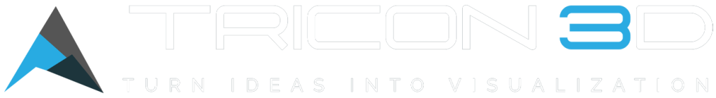 Tricon 3D logo white